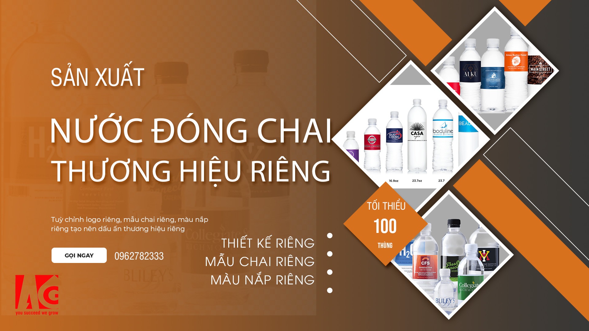Nước Uống Đóng Chai Có In Logo Quảng Cáo