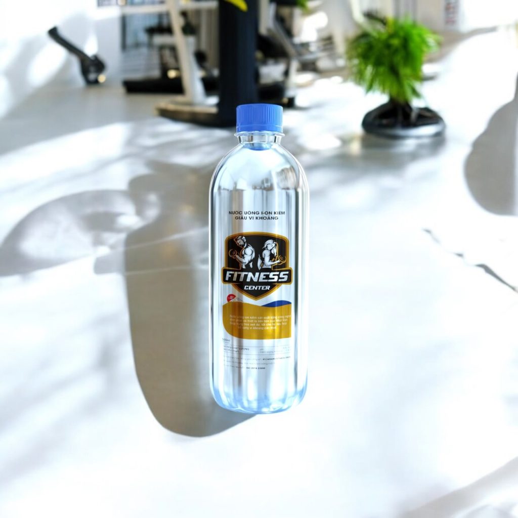 Nước Uống In Logo Phòng Tập