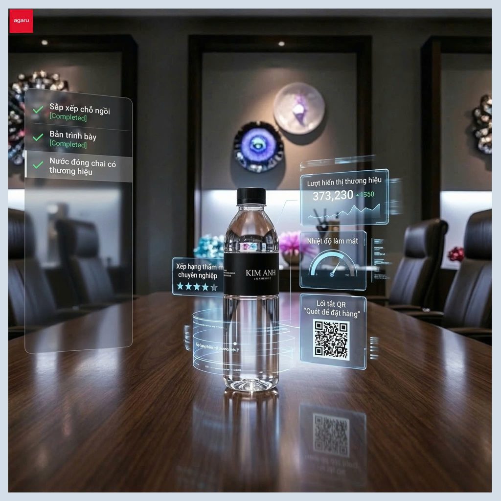 Đặt Nước Đóng Chai Logo Công Ty