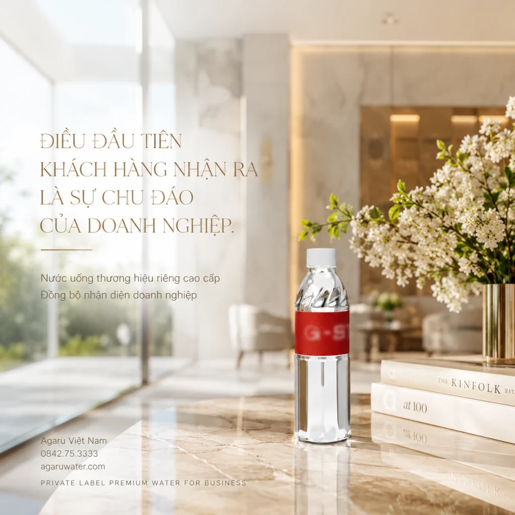 Nước Đóng Chai Bộ Nhận Diện Thương Hiệu Cho Chuỗi Chi Nhánh Đồng Bộ 2026