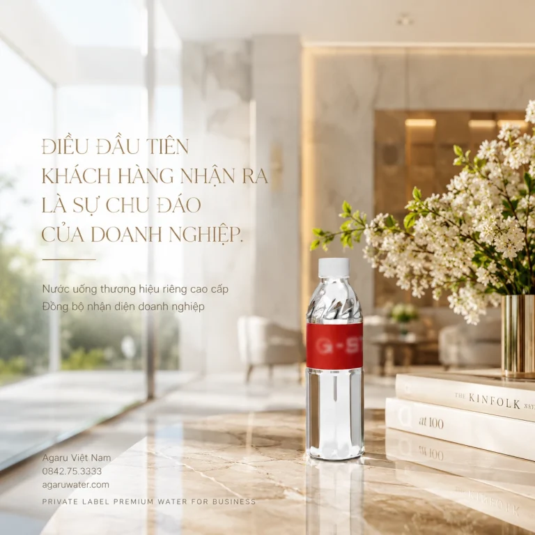 Nước Đóng Chai Bộ Nhận Diện Thương Hiệu Cho Chuỗi Chi Nhánh Đồng Bộ 2026
