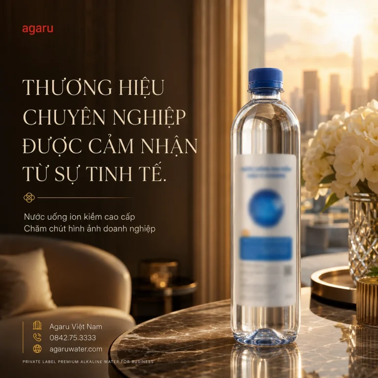 Nước Suối In Logo Cho Trung Tâm Đào Tạo 2026 Tại Kỳ Thi Chứng Chỉ Nhiều Ca